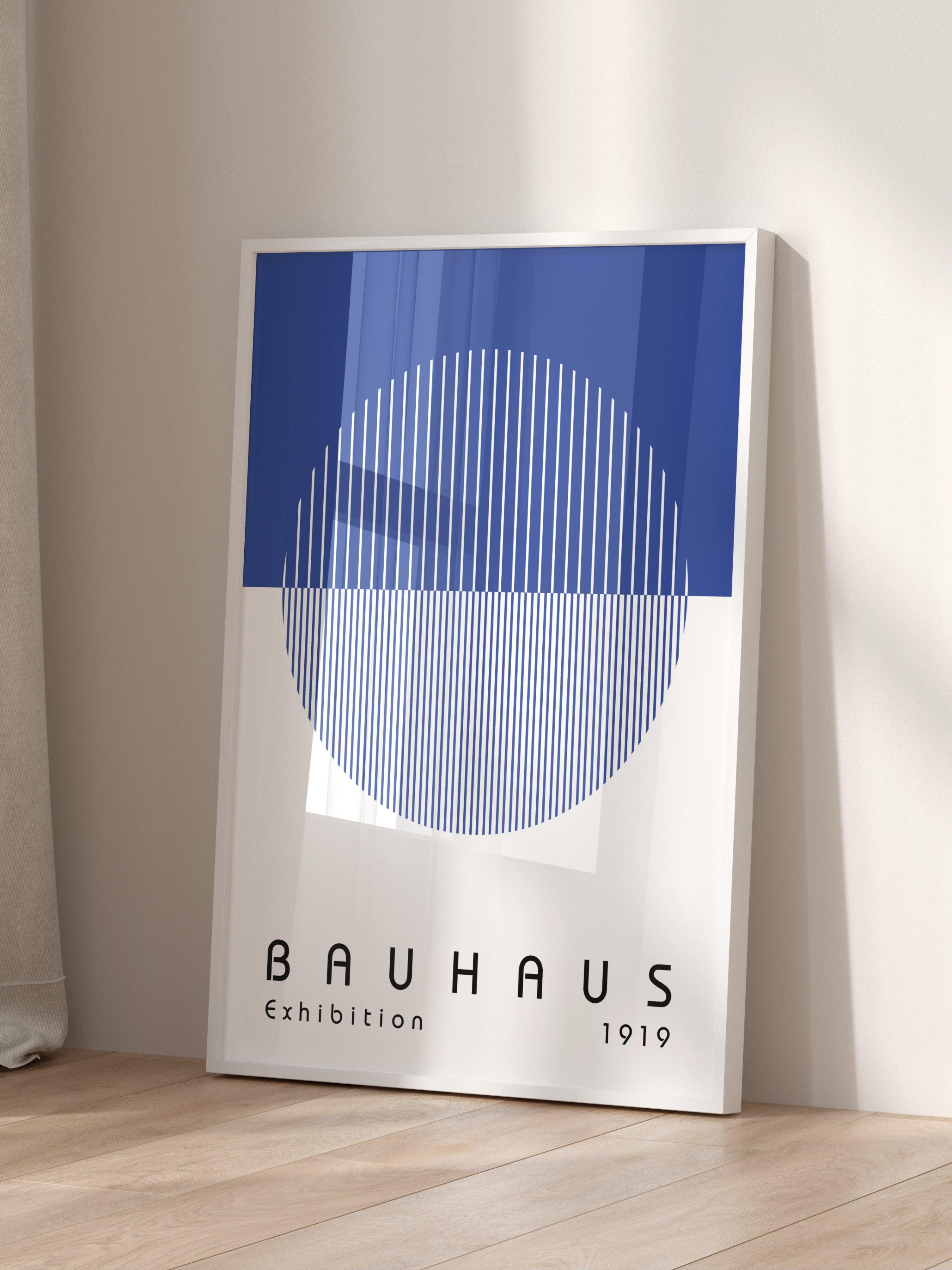 Blue Bauhaus Circle - Postercorner