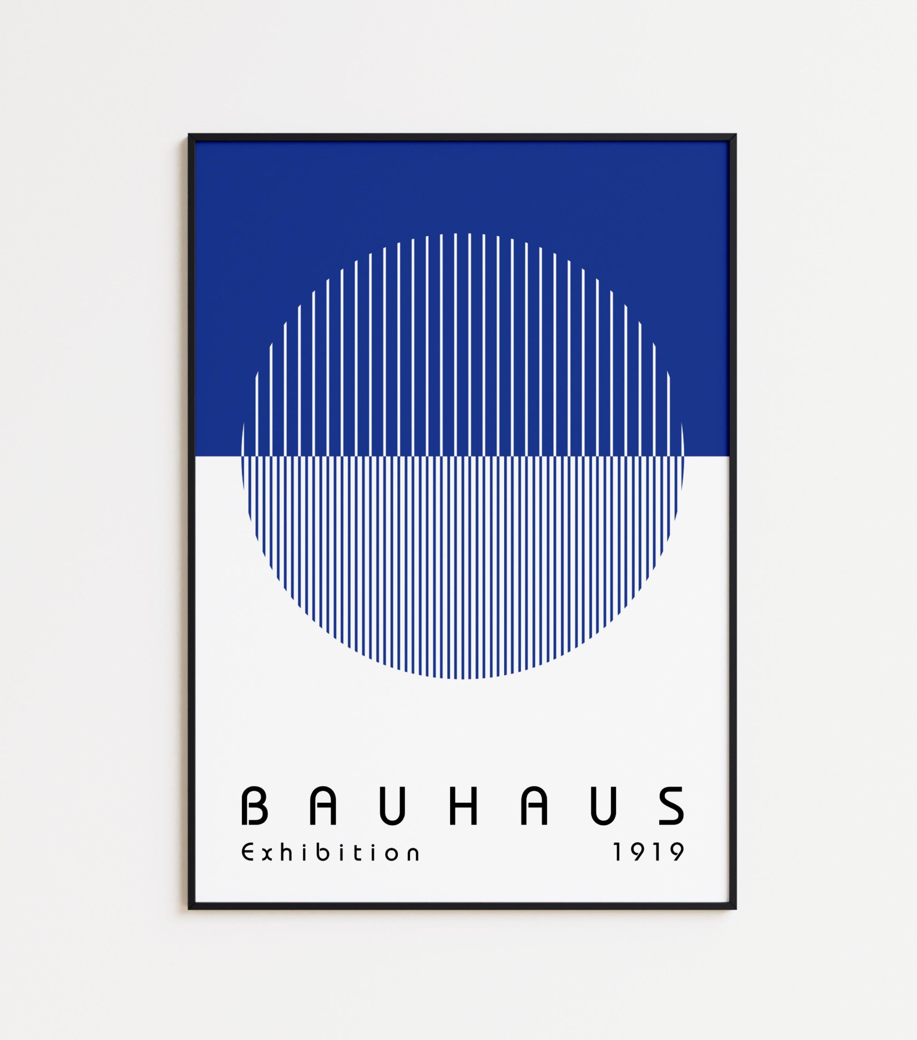 Blue Bauhaus Circle - Postercorner