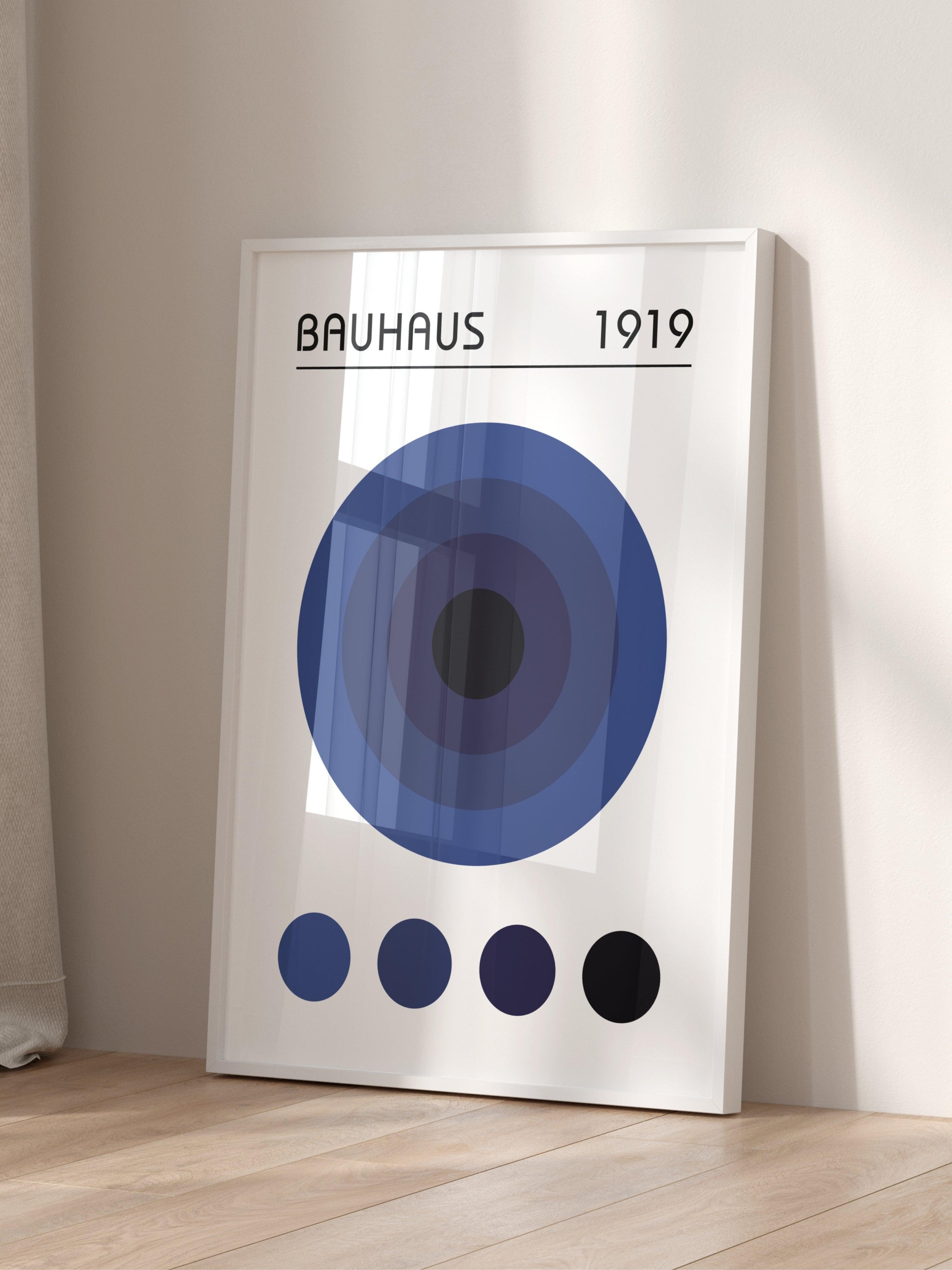 Blue Bauhaus Gradient - Postercorner