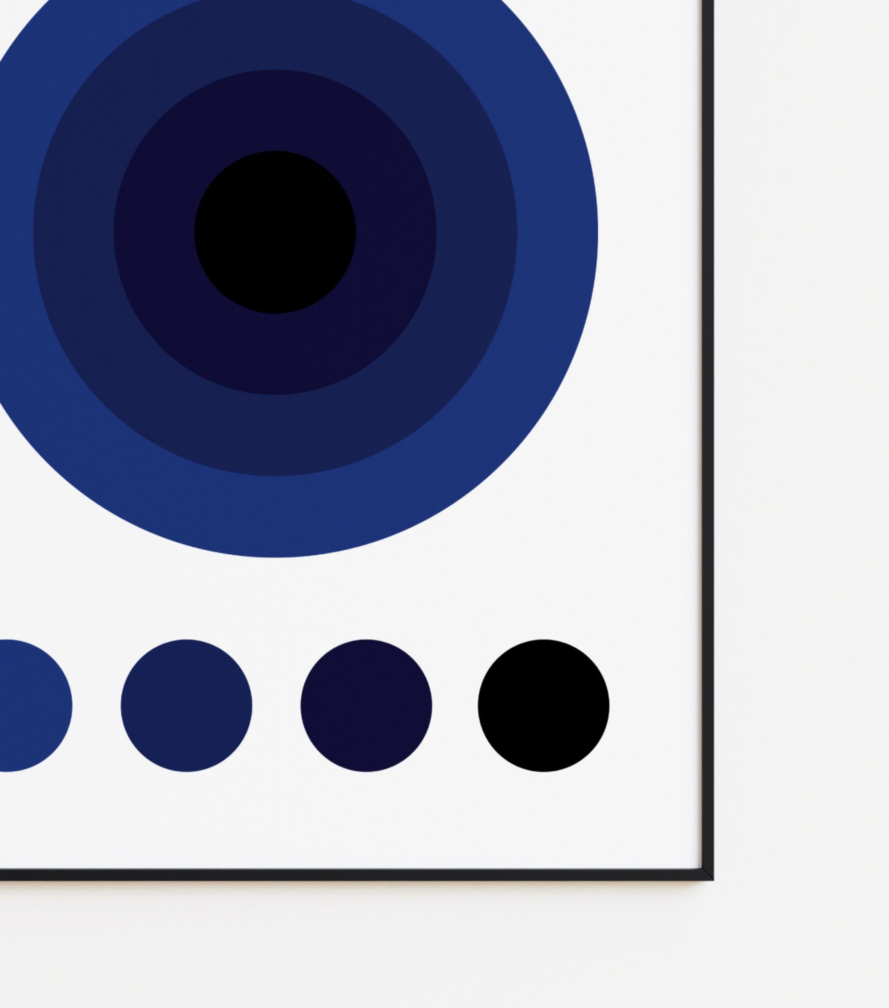 Blue Bauhaus Gradient - Postercorner